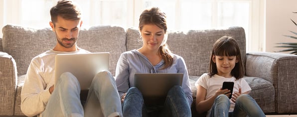 Family on electronic devices